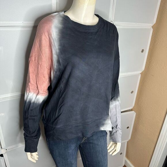 Anthropologie Sundry Terry Oversize Sweatshirt in Terracotta & Charcoal Size 1/S - Picture 8 of 12